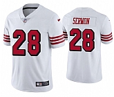 Nike 49ers 28 Trey Sermon White Color Rush Vapor Untouchable Limited Jersey Dzhi,baseball caps,new era cap wholesale,wholesale hats